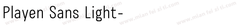 Playen Sans Light字体转换